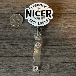 Funny badge reel